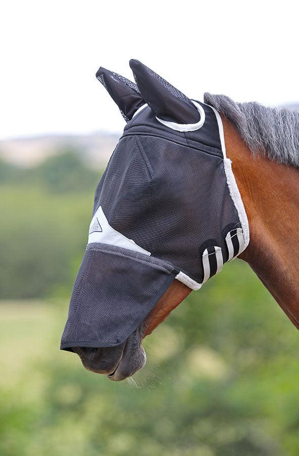 Shires Masque Anti-Mouches Durable avec Nez - SHOP HORSE
